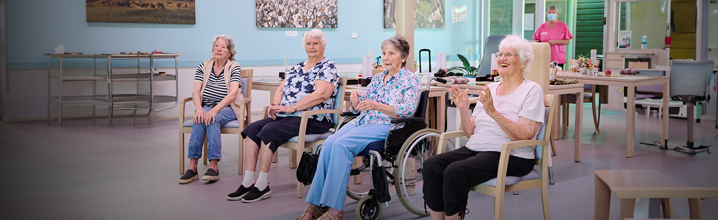 residents enjoying activities together